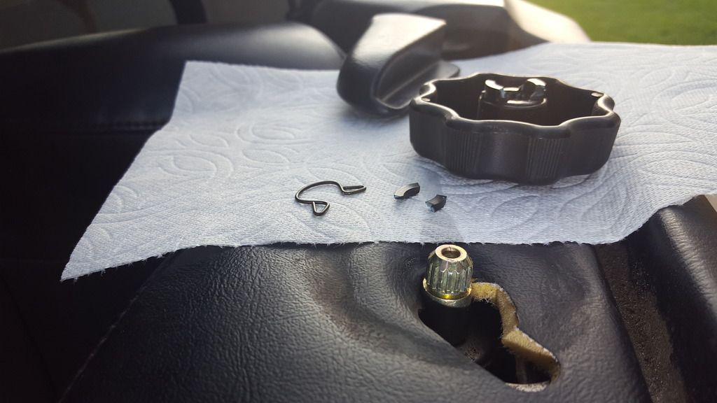 How do you install the driver's seat adjustment knob? MR2 SpyderChat