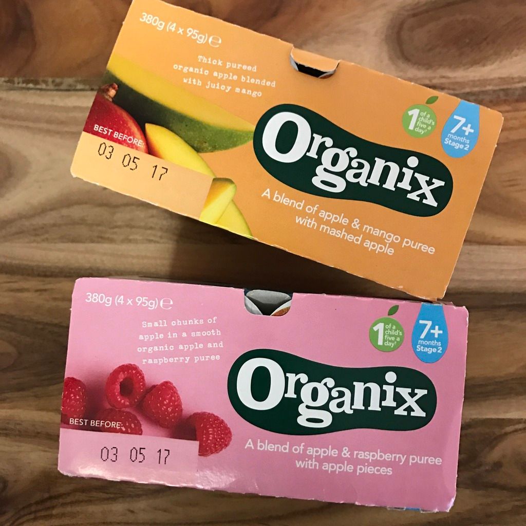 organix fruit pots mashed toddler snacks
