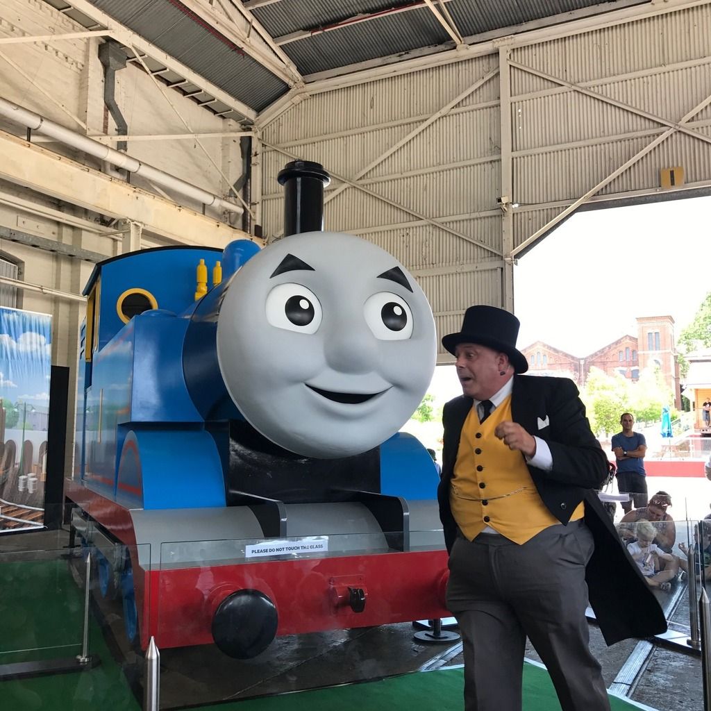a day out with thomas the fat controller show fat controller performs sir topham hatt the workshops museum toddler the railway workshops
