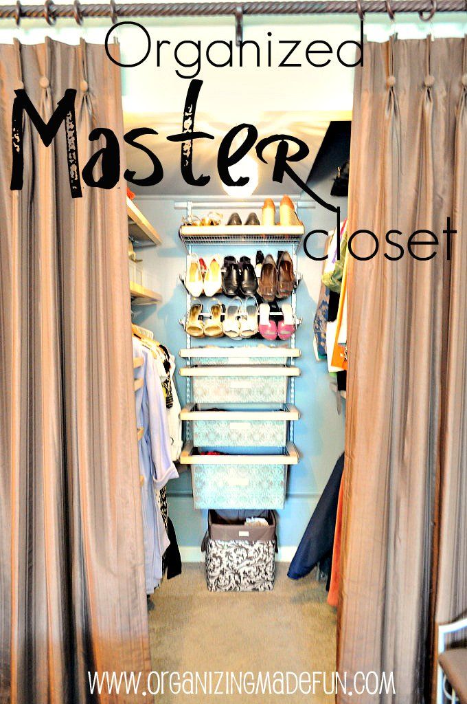 Organized master closet