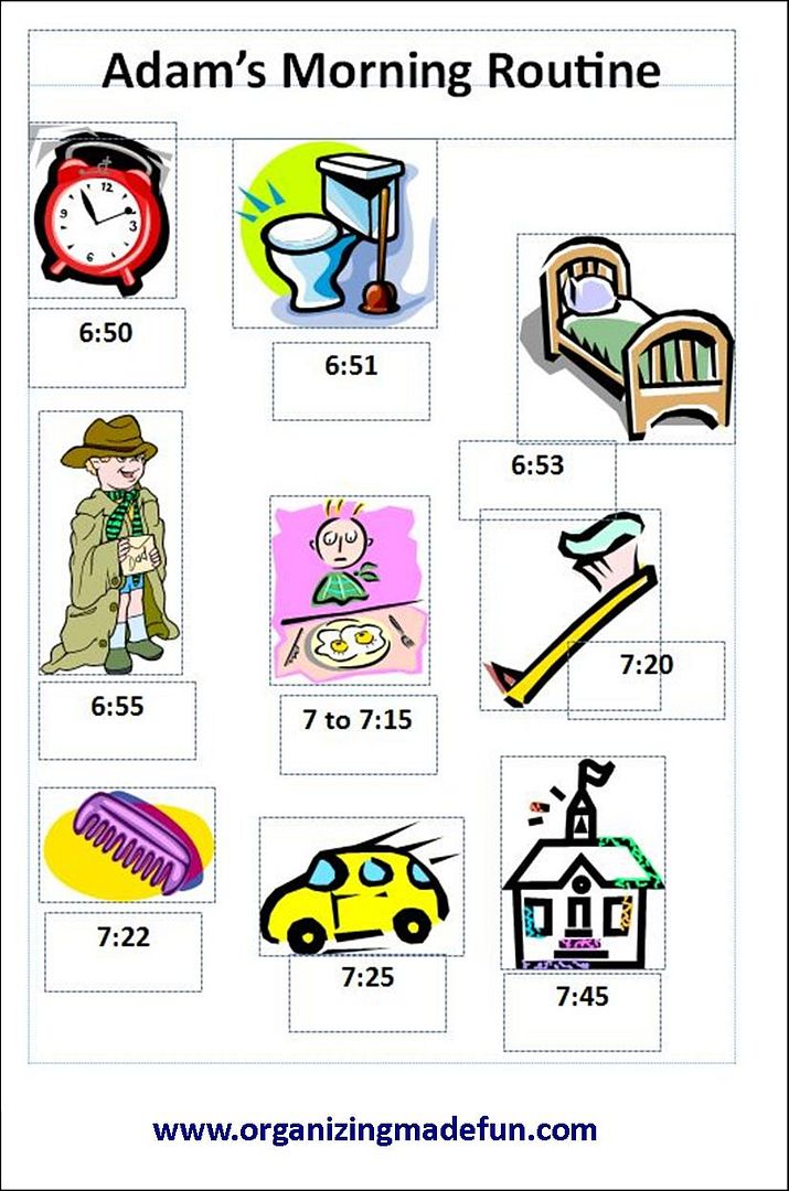 Kids Schedule | OrganizingMadeFun.com