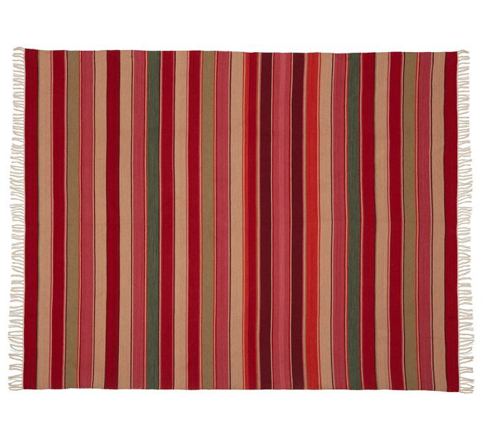 POTTERY BARN Hermosa Stripe Indoor/Outdoor RUG 5x8 5 x 8 Recycled NEW