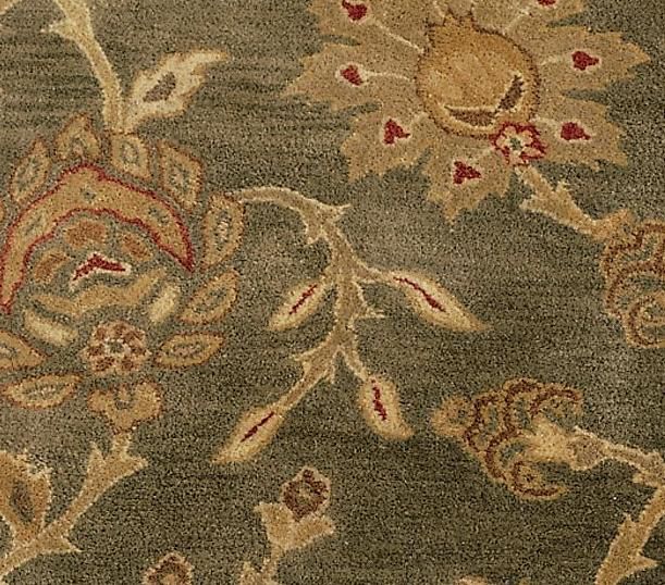 Pottery Barn Sklyar 5x8 Rug Green Floral Palampore New On Popscreen