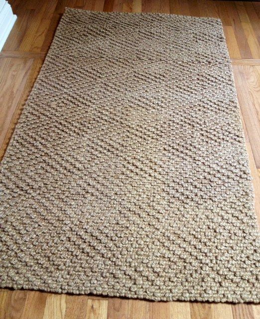 Pottery Barn Diamond Jute Rug 3x5 3 x 5 Natural Fiber Authentic New eBay