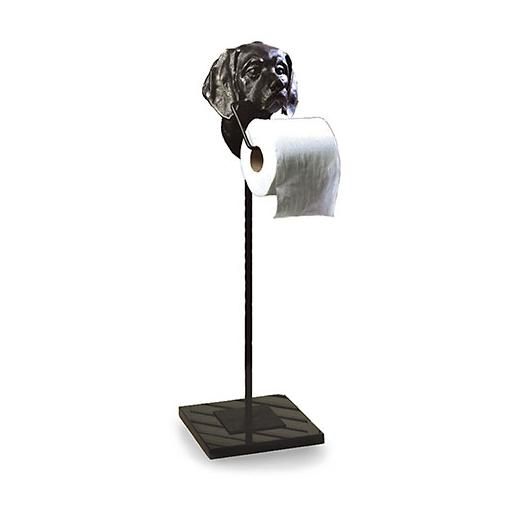 Free Standing Dog TOILET PAPER STAND/HOLDER Bronze Finish 28" Black