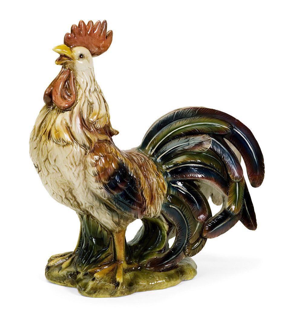 large ceramic rooster figurines