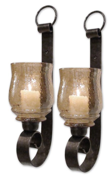 Tuscan s 2 Wall Mount Candle Holder Sconce 18