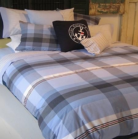 Tommy Hilfiger Heritage Plaid Comforter Set Queen Navy On Popscreen