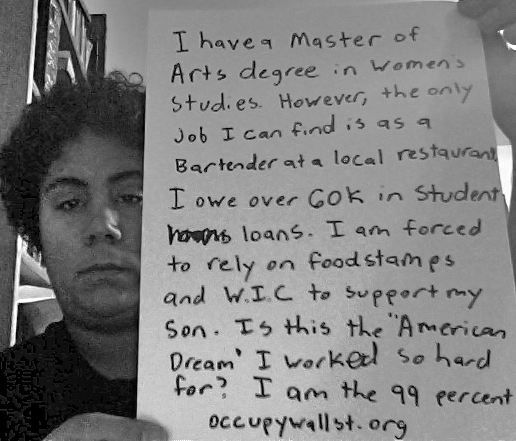 Idiot Occupy protester Idiot Occupy protester