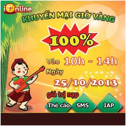 Game iOnline - Khuyến mãi giờ vàng