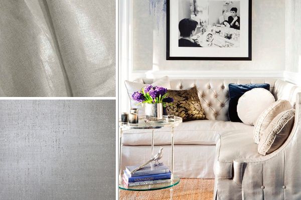 Examples of metallic fabrics