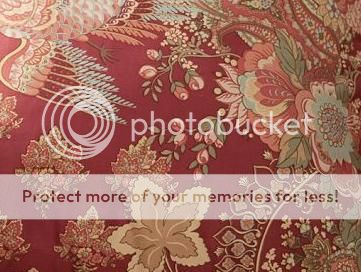 POTTERY BARN Clara Floral DUVET COVER w/ 2 STANDARD SHAMS Queen Red 