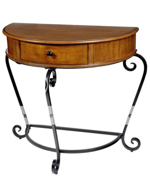 COUNTRY CHIC HALF ROUND HALL TABLE