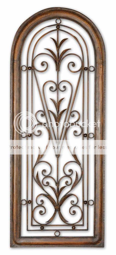 TUSCAN Arch Wrought Iron WALL GRILLE Panel Grill 50  