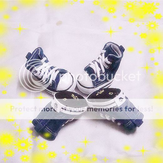 Winter Small Dog Boots Shoes Sneakers Jeans Blue Rubber Bottom Various 