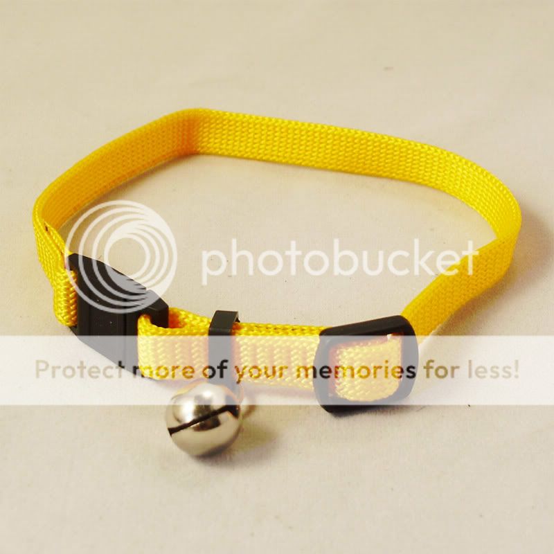 Color Pets Dogs Buckle Bell Nylon Collar Puppy 1 25cm